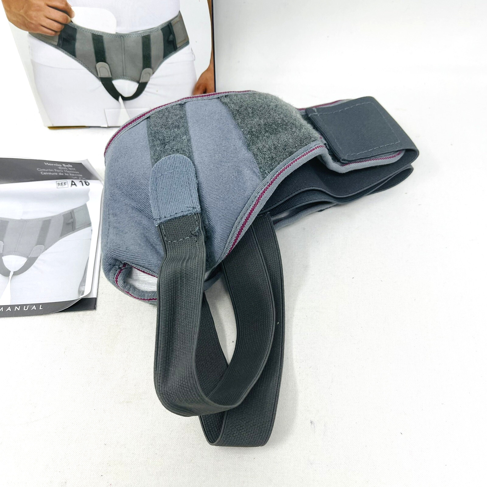 Tynor Hernia Belt Medium Unisex Grey Adjustable NEW