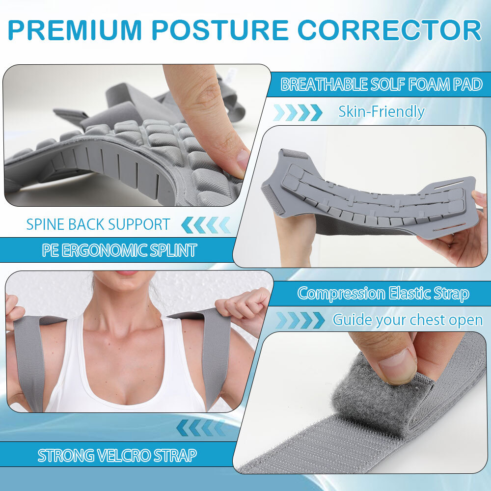 Back Posture Corrector Shoulder Straightener Brace Neck Spine Support