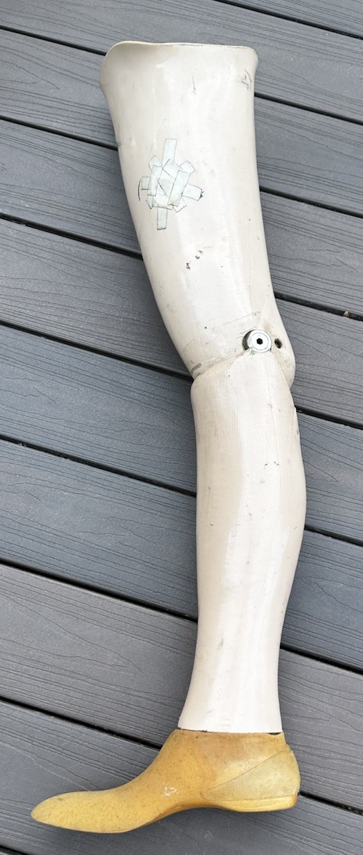 Vintage Above Knee Prosthetic RT Artificial Limb Medical Oddity Steampunk Prop