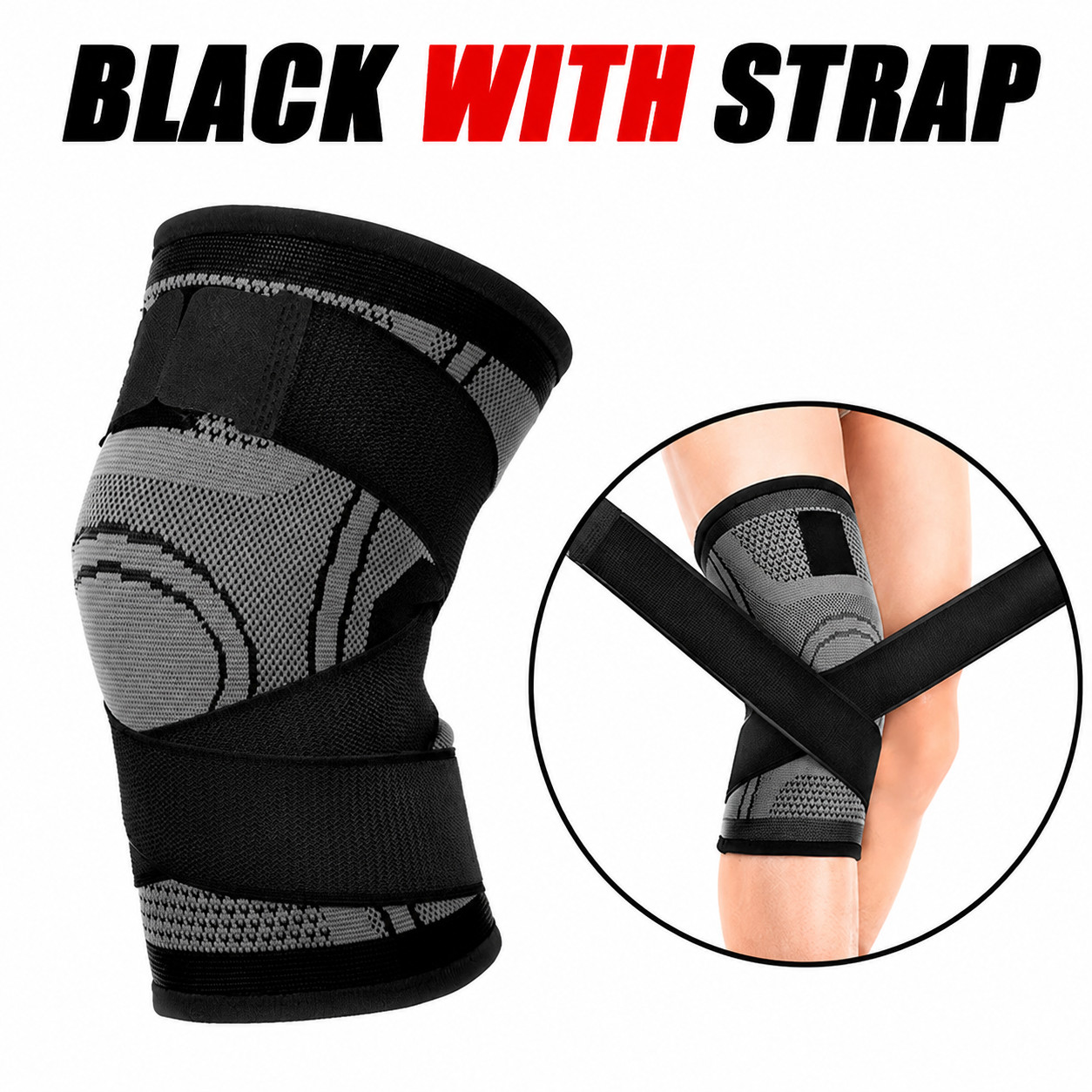 Knee Sleeve Compression Brace Support For Sport Joint Pain Arthritis Relief