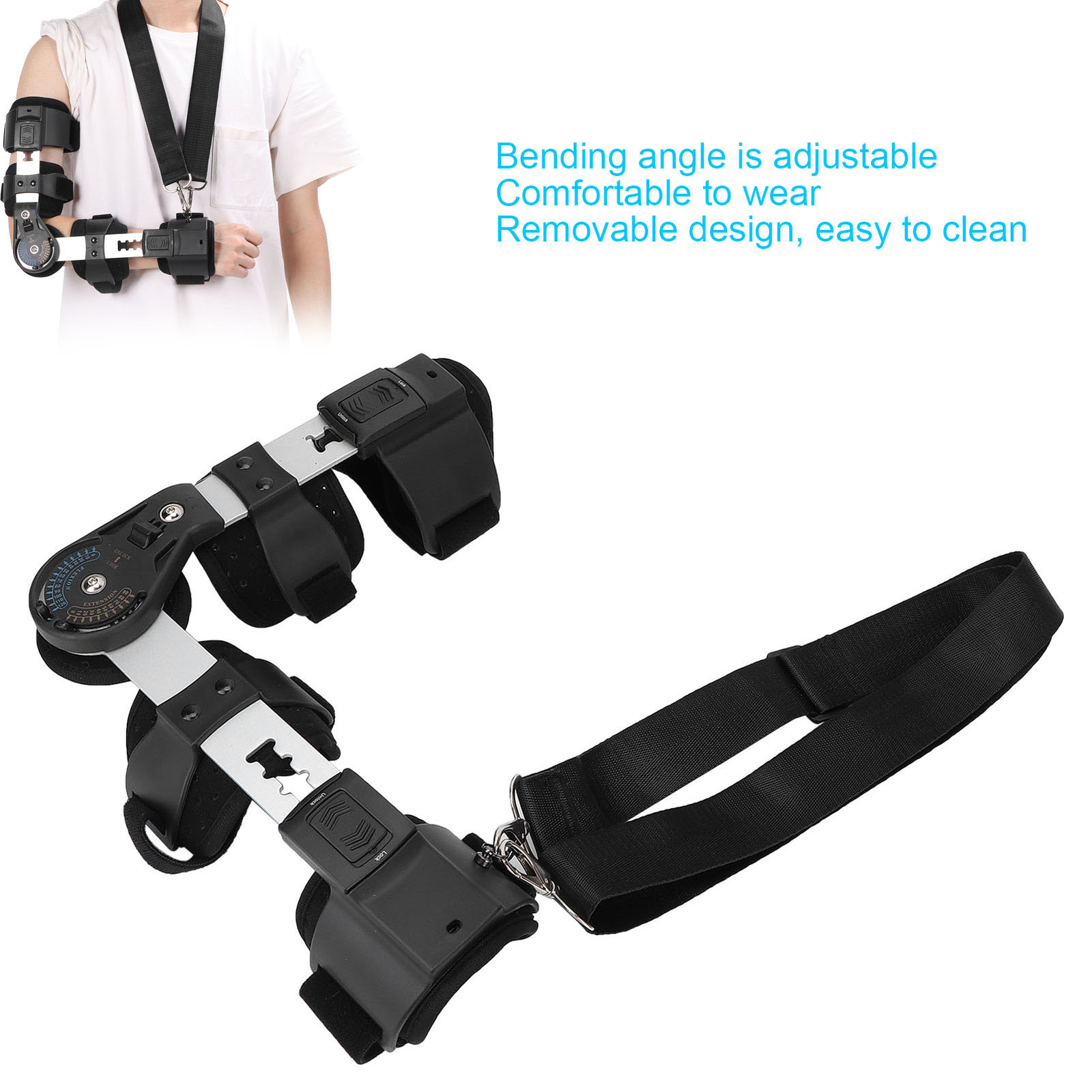 Elbow Support Brace Adjustable Arm Injury Recovery Elbow Brace Stabilizer Wi
