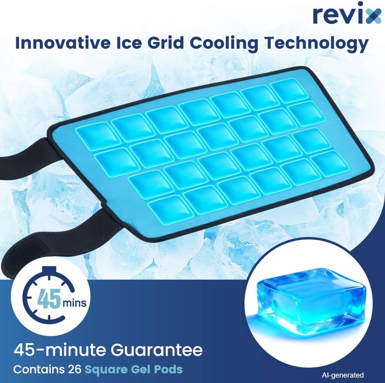 Long Lasting Ice Pack for Legs & Calf Relief Reusable Gel Cold Wrap