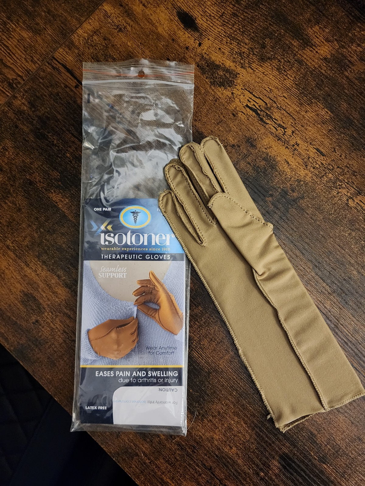  Compression Glove Full Finger SZ Med Isotoner Rt.Hand Arthritis, Carpal, Injury