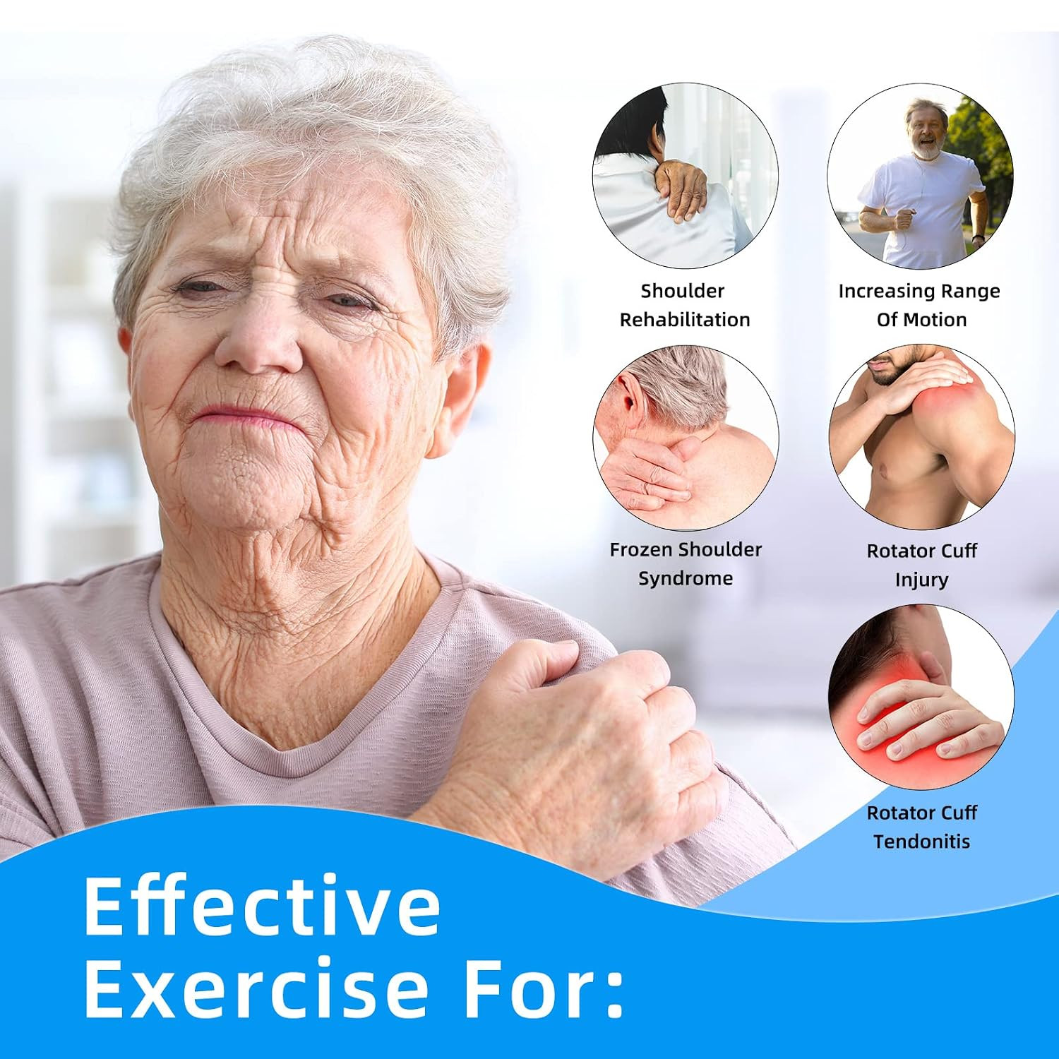 Shoulder Pulley for Physical Therapy,Over the Door Arm Exercise Pulley | Rehab