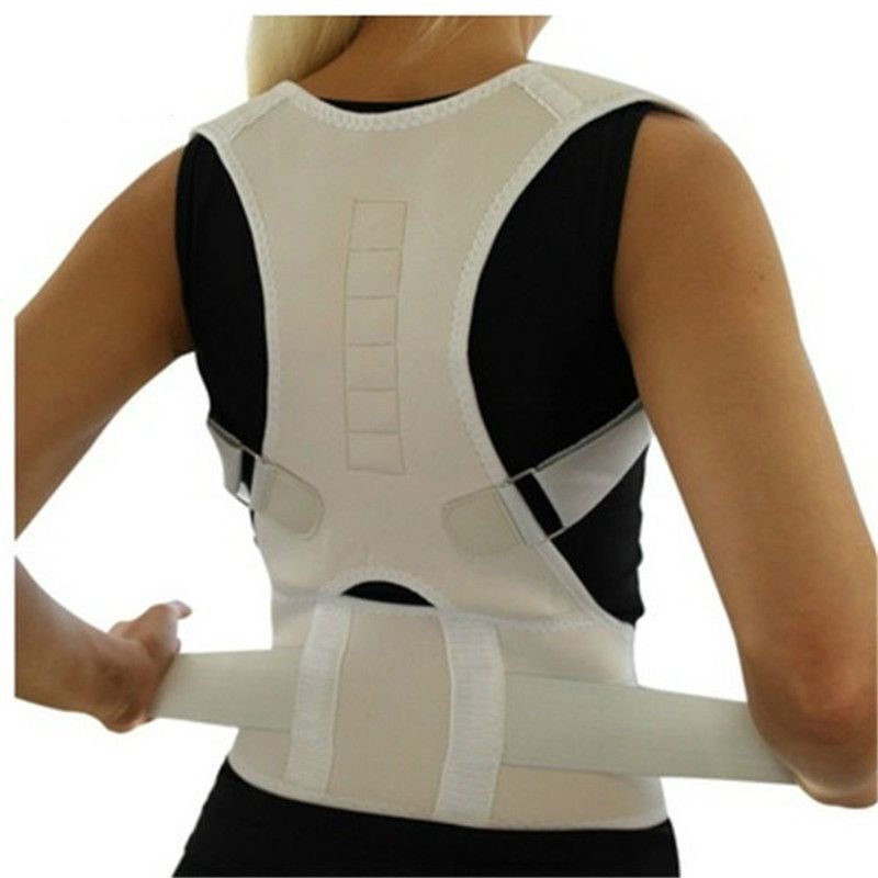 Magnetic Posture Corrector Belt – Adjustable Back Support Shoulder Waist Trimmer