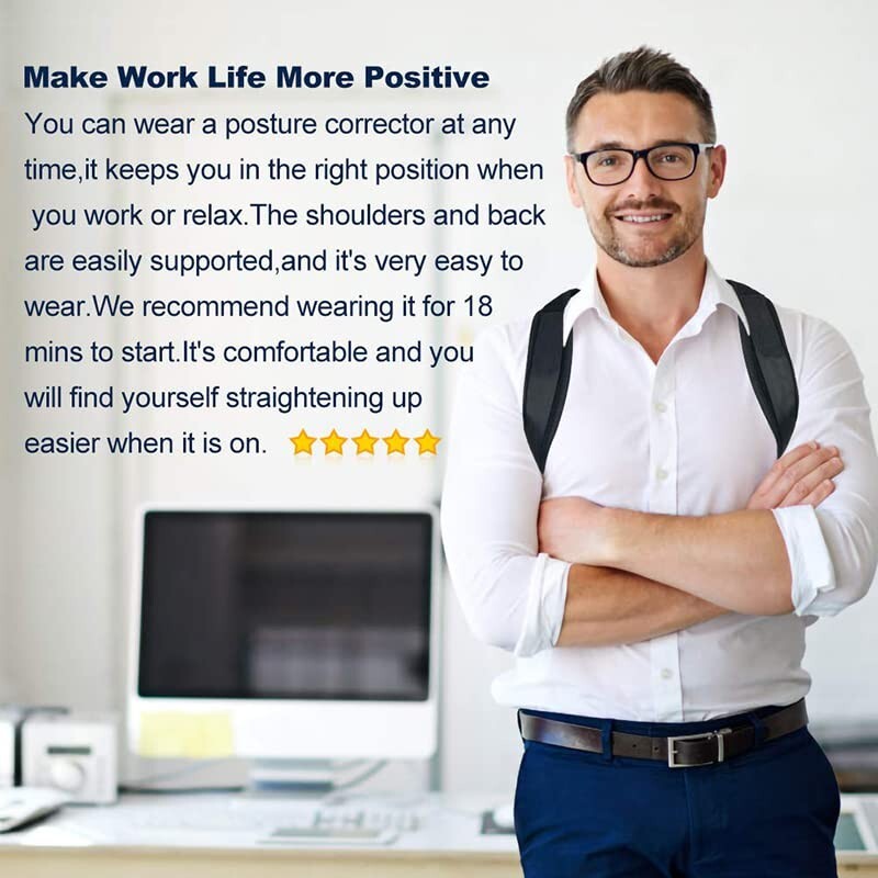 Posture Corrector Upper Back Brace Neck Shoulder Support Pain Relief Belt