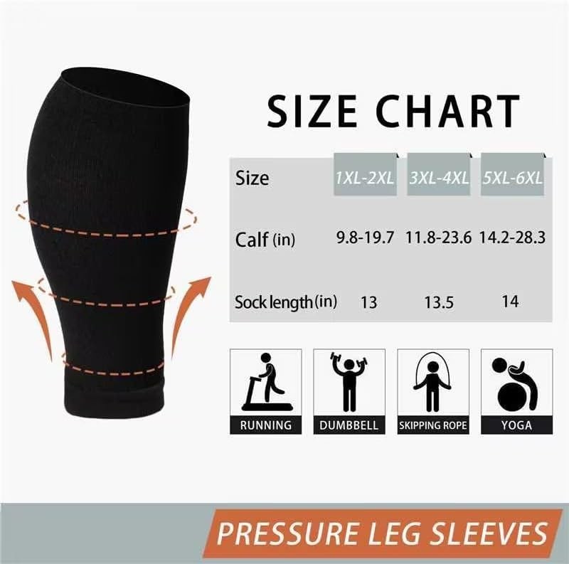 Plus Size Compression Sleeves for Calves Women Wide Calf Compression Legs Sle…