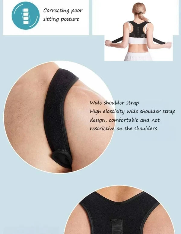 Adjustable Posture Corrector Back Shoulder Support Correct Brace Belt Men Women