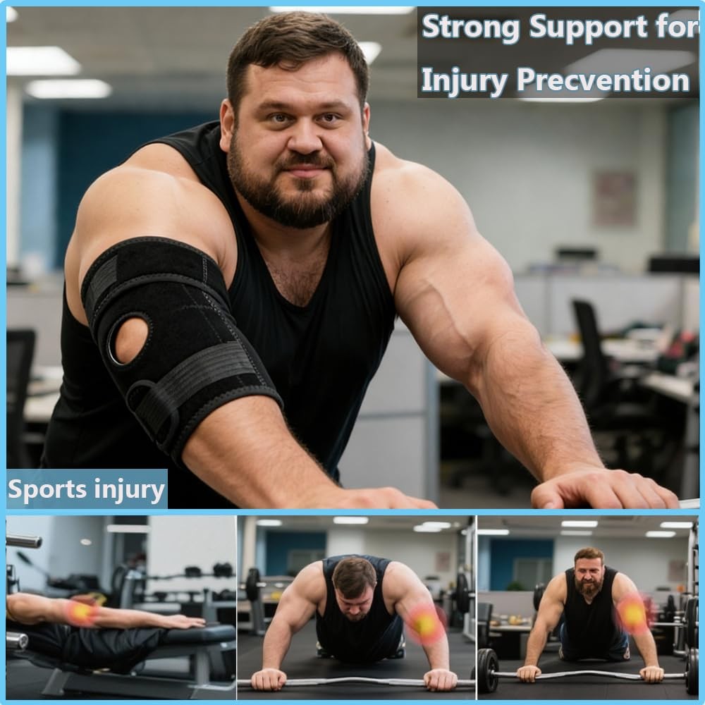 Plus Size Arm Brace Tennis Elbow Stabilizer Relieving Tendonitis Arthritis