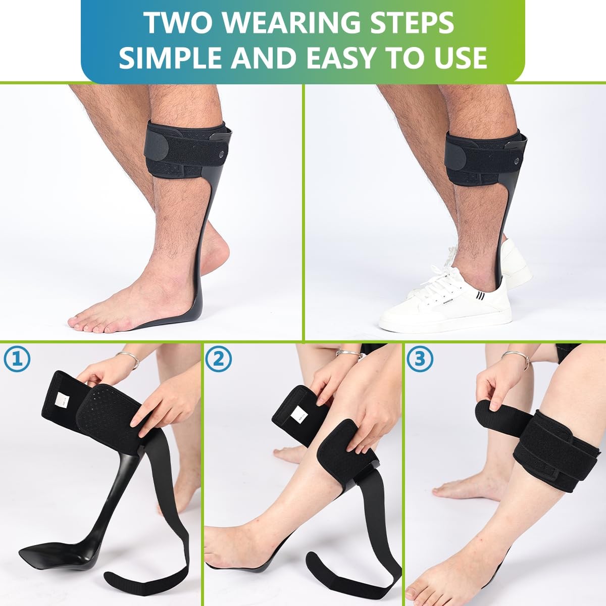 AFO Drop Foot Brace Ultra Thin Half Palm Ankle Stabilizer Stroke XLRight