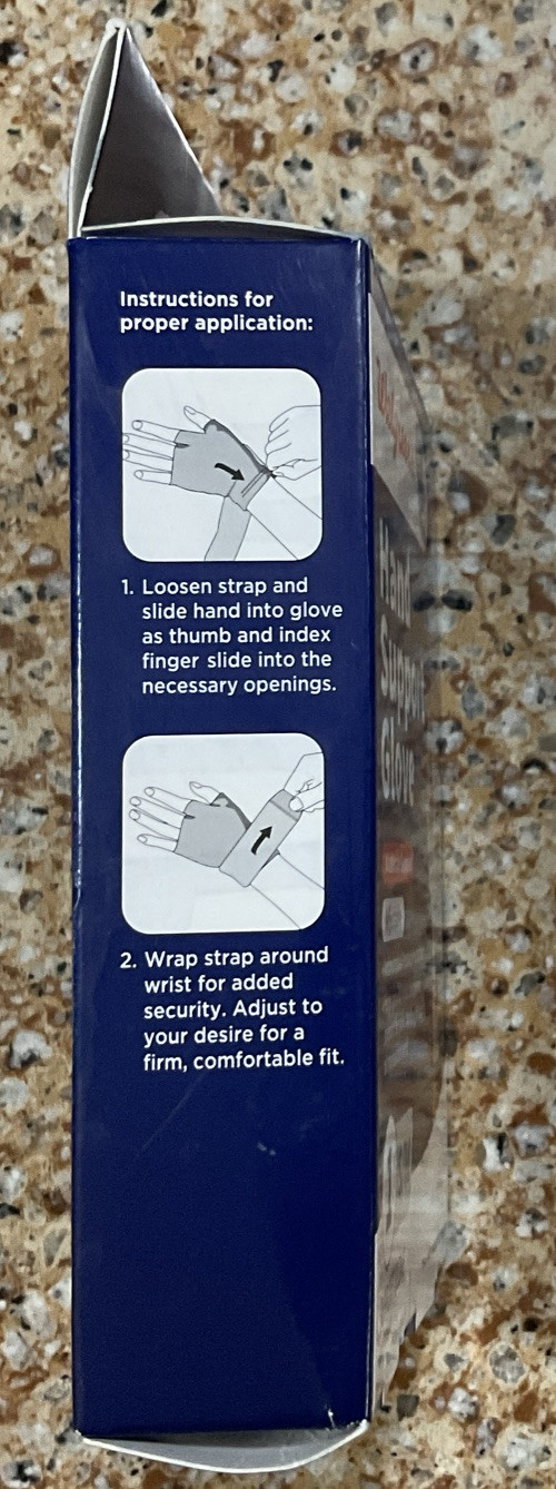 Walgreens Adjustable Hand Support Glove Left Or Right Small/Medium *READ*