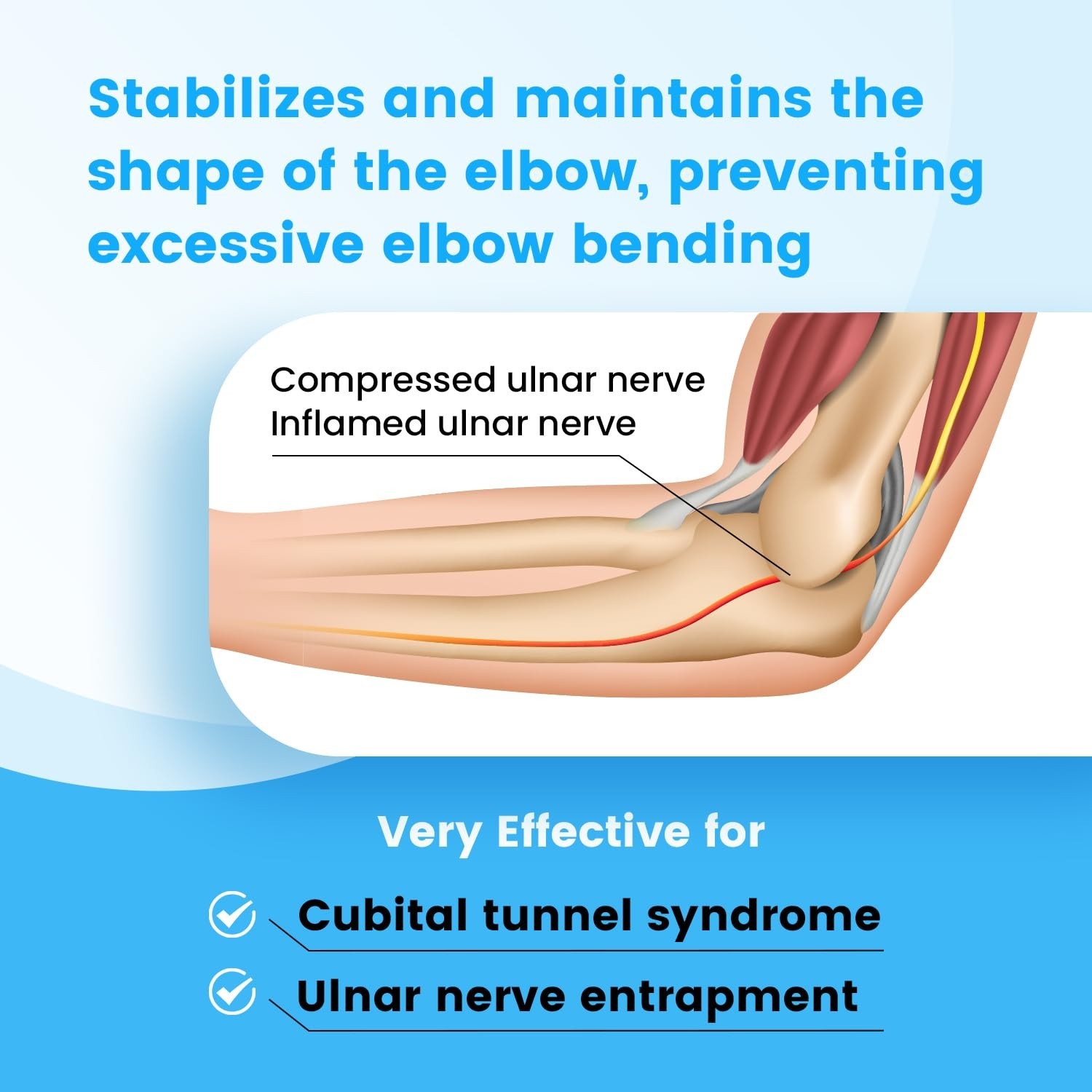 Comfortable Elbow Brace for Cubital Tunnel Syndrome