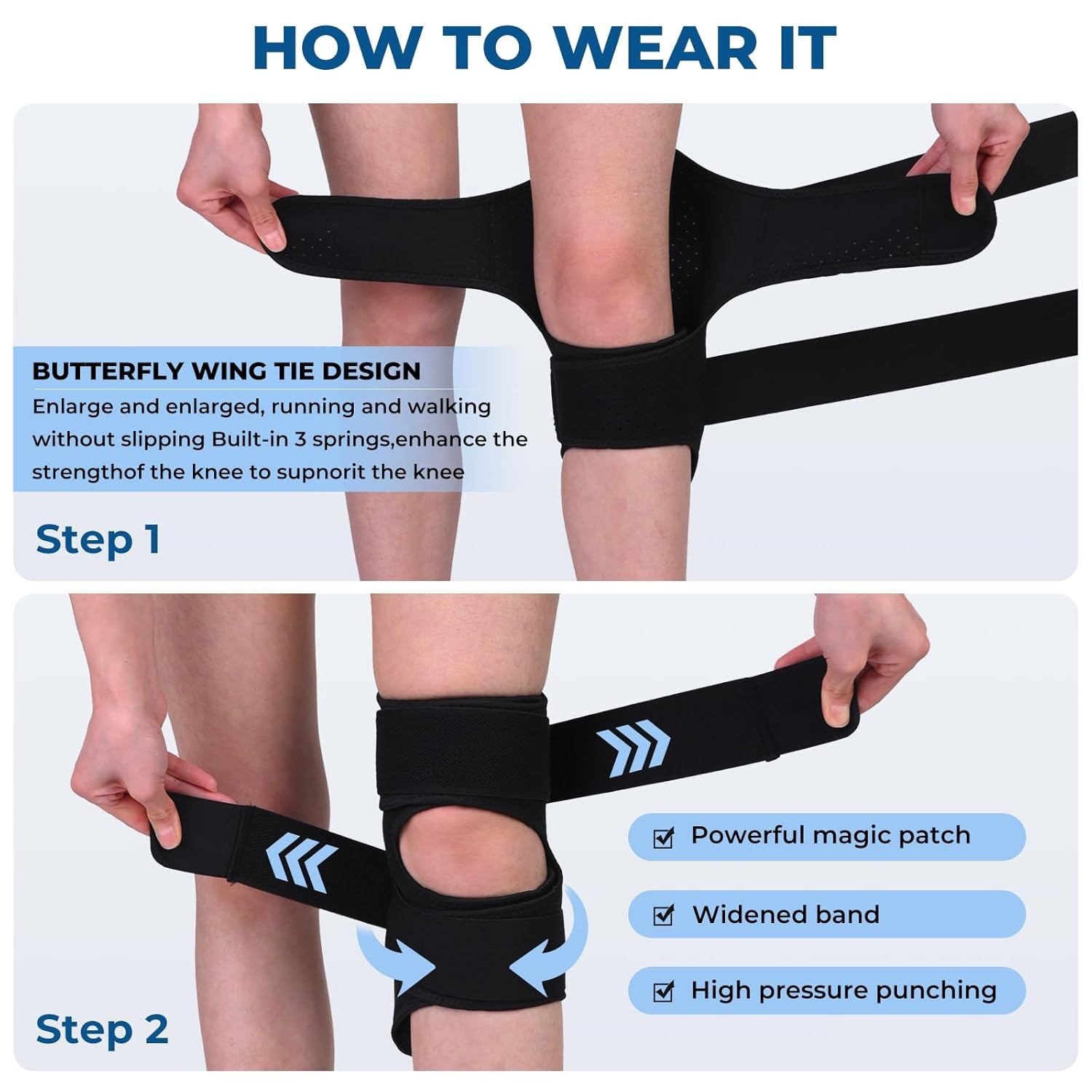 Spring Knee Brace,Knee support,Knee Assist Brace with Dynamic Spring Assistance