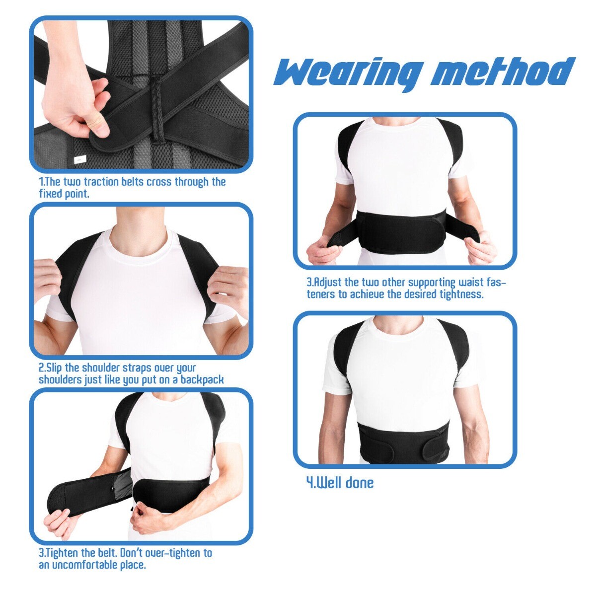 Back Posture Correction Shoulder Corrector Support Brace Belt Therapy Men Women
