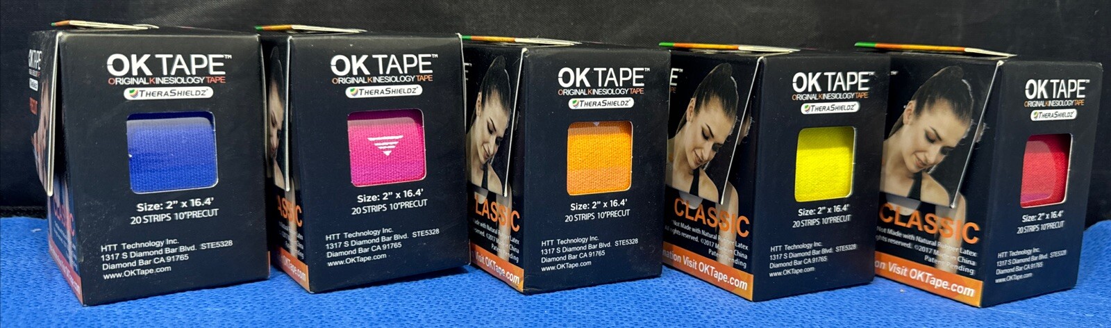 OK TAPE Kinesiology Tape 20 Precut Strips – Latex Free Waterproof Athletic Tape