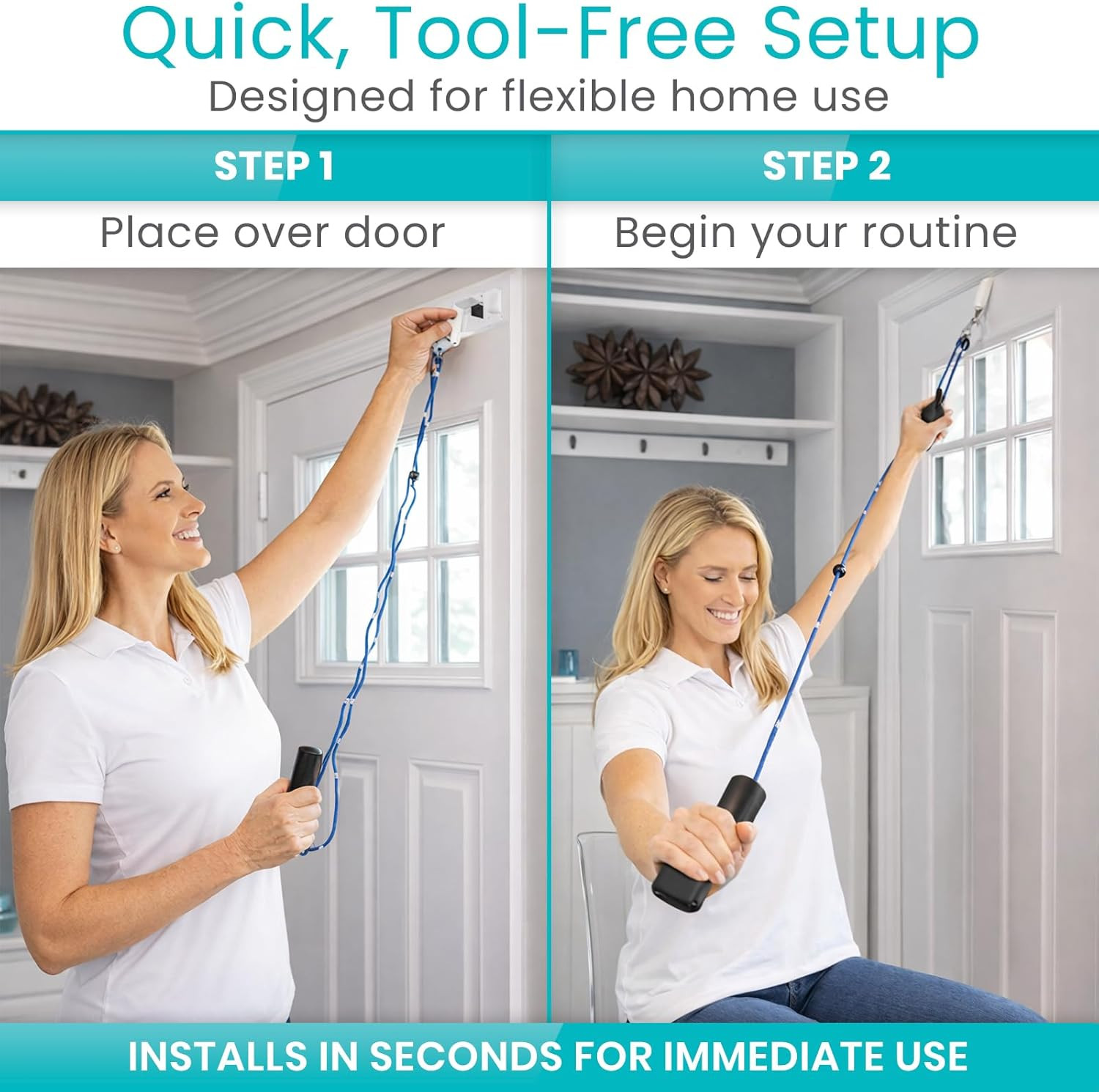 Shoulder Pulley for Physical Therapy – Rotator Cuff Pain Pulley System – over Do