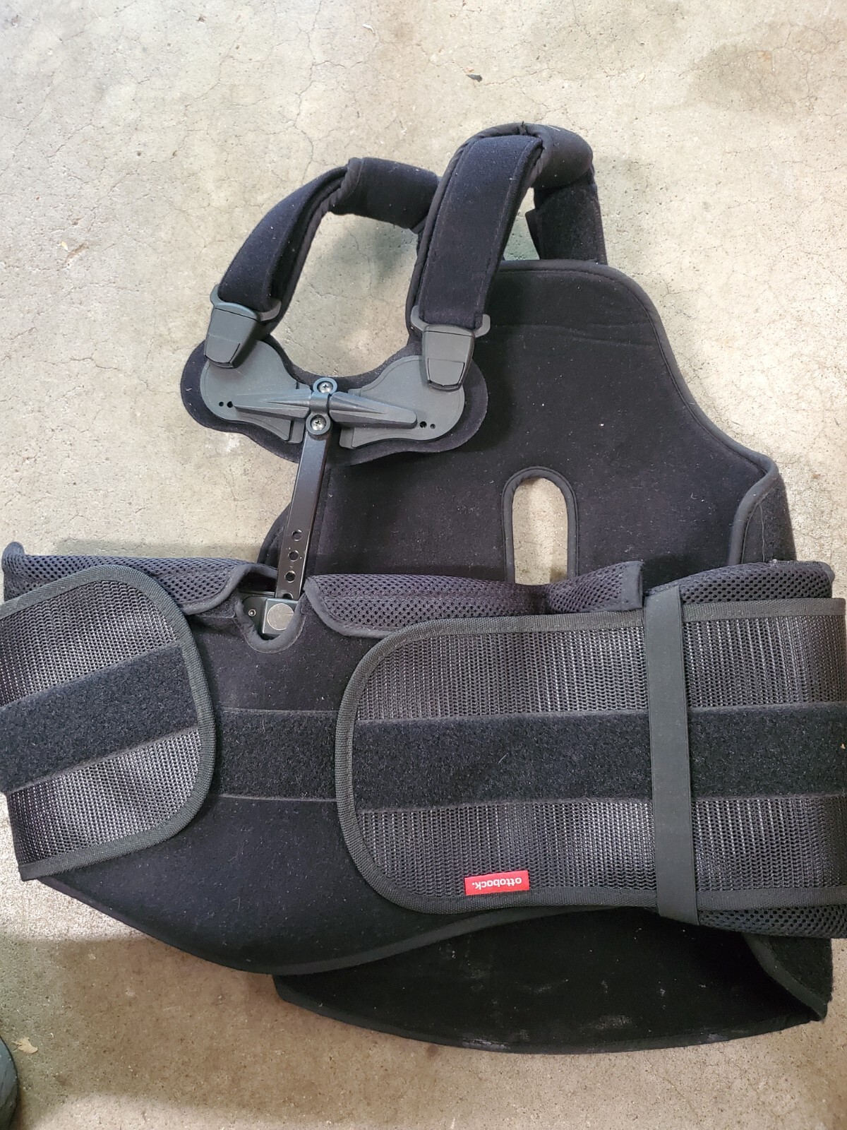 Otto Bock Black Full Support System Lumbar Back Brace EUC Fits 6′ 2″ 230 Man. XL