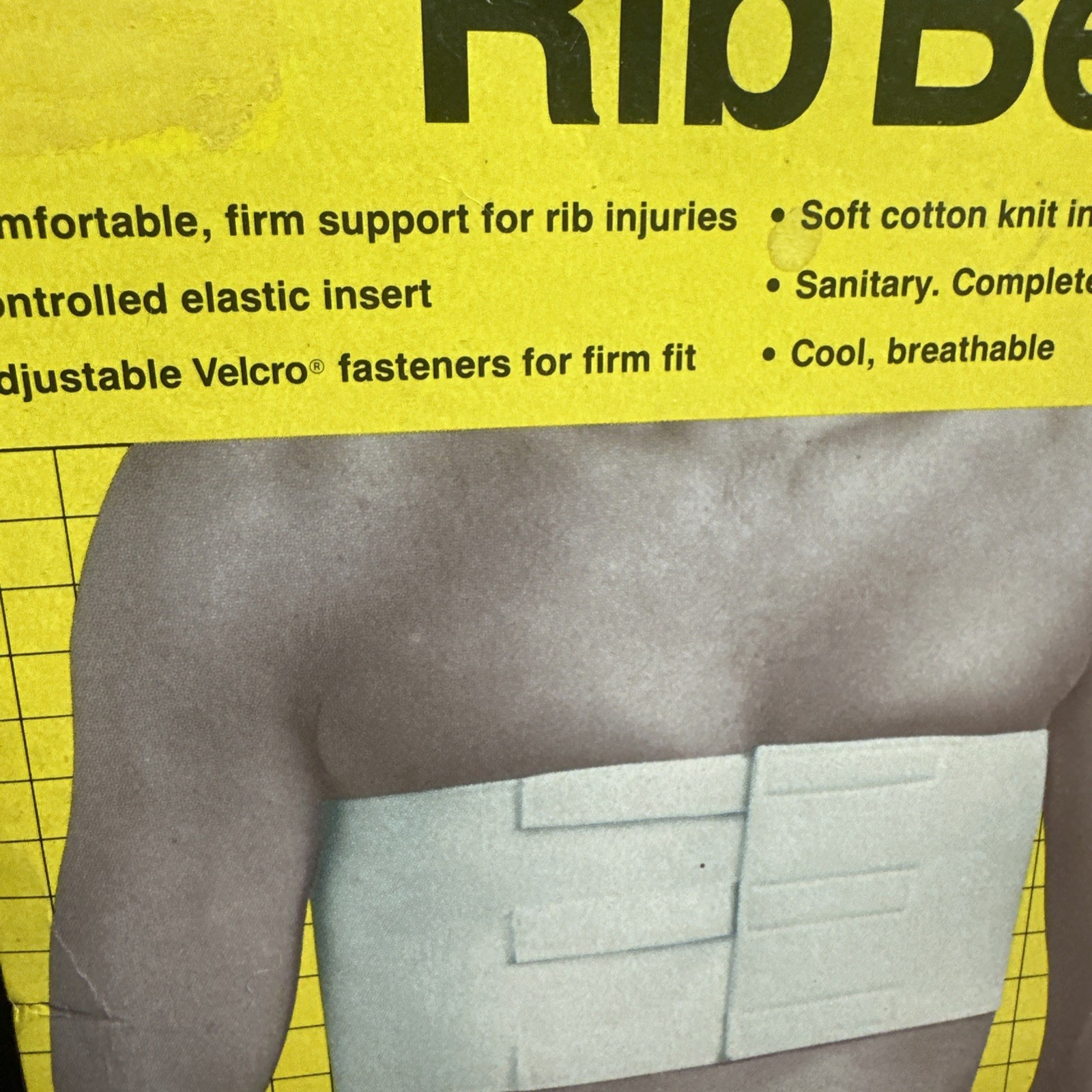 Vtg 1983 FUTURO Male Rib Belt #002802 Small~NIB~Support For Rib Cage Injury