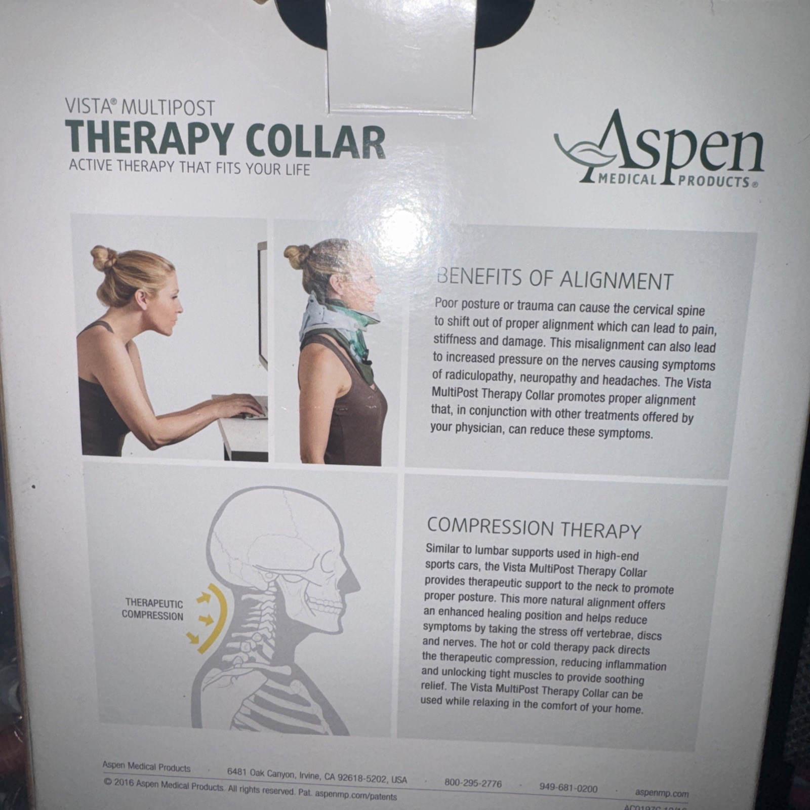 Aspen Vista MultiPost Therapy Collar with Pump & Gel Pack – Great Condition