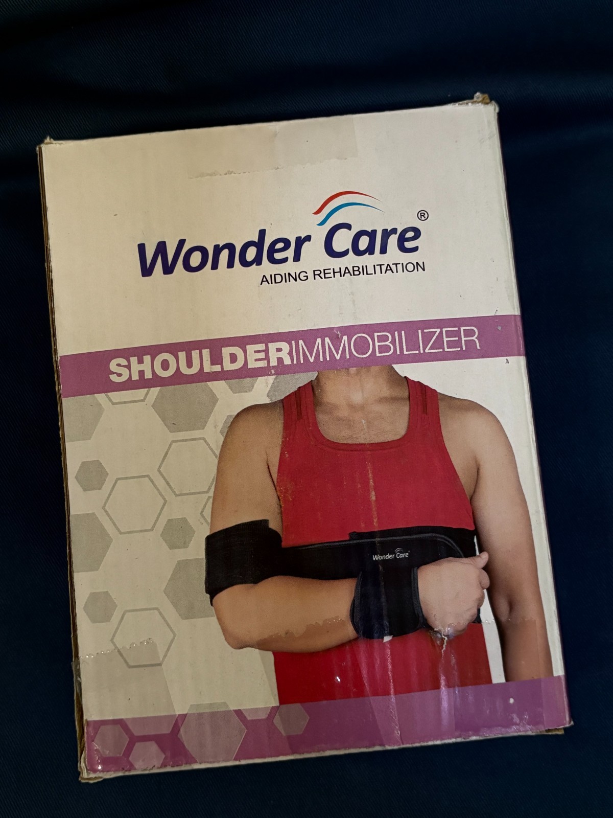 Wonder Care Shoulder Immobilizer Sling, Right/Left, Universal Size 30-41″ Black