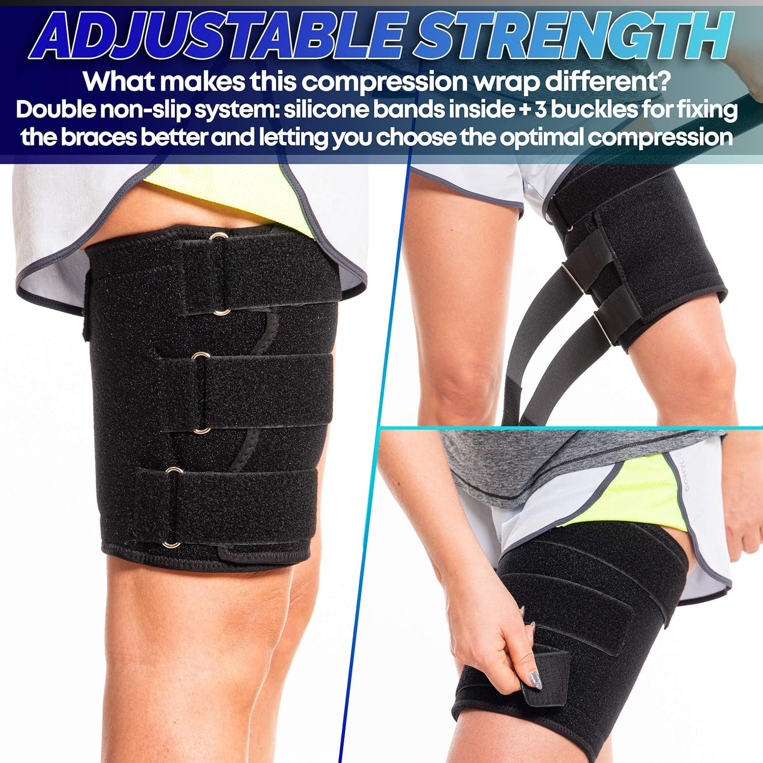 Sportemblema 2026 Upgraded Thigh Compression Sleeve for Men & Women, Sturdier No