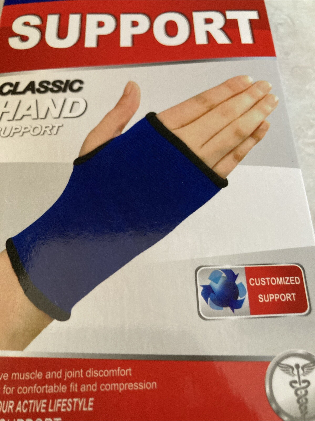 Super Aid Hand Support One Size Fits Right Or Left Hand Customized Support New
