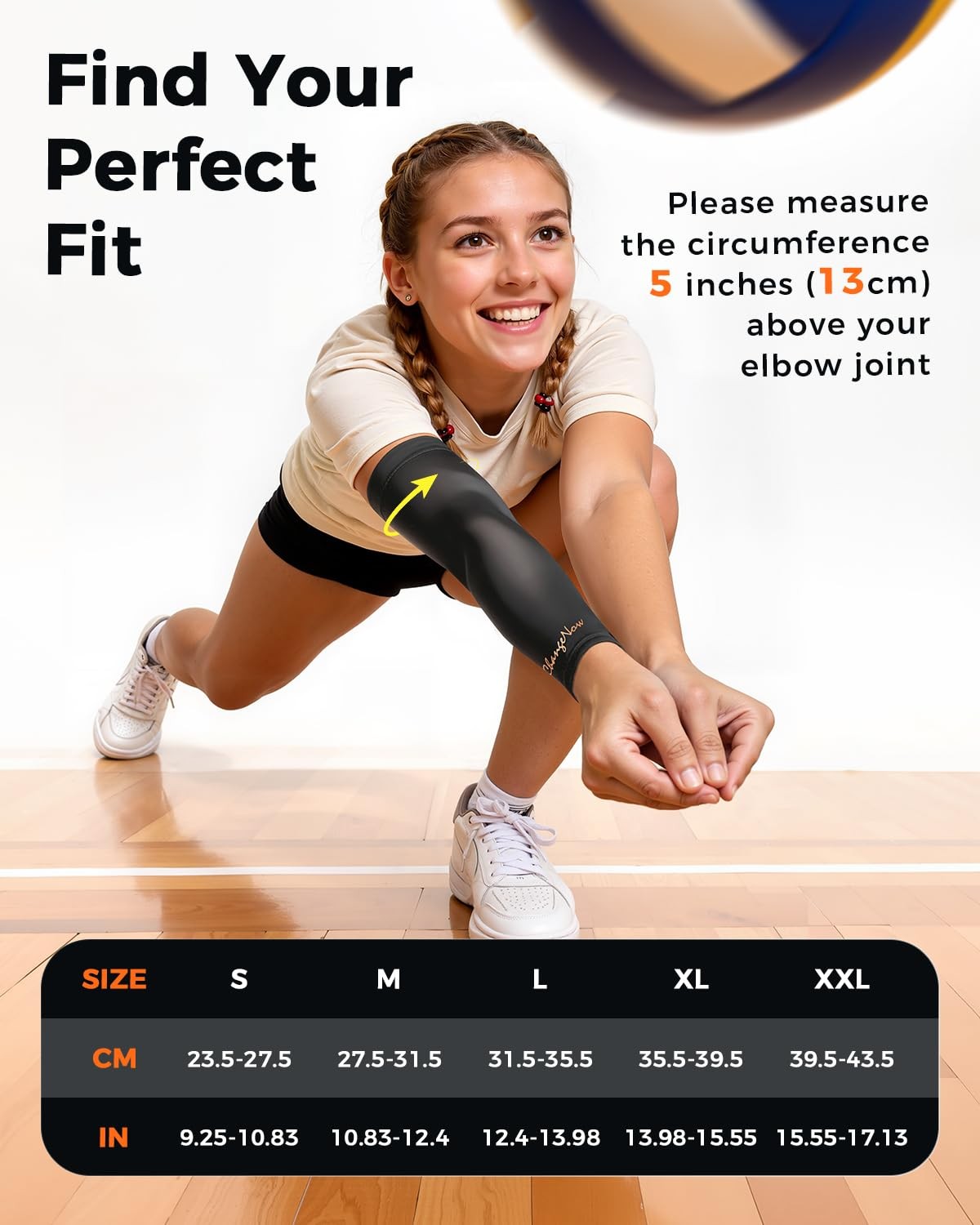 Copper-Infused Compression Arm Sleeve for Men & Women [Stronger Support & Per…