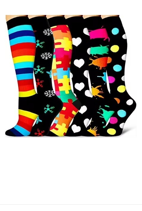 6 Pairs Compression Socks