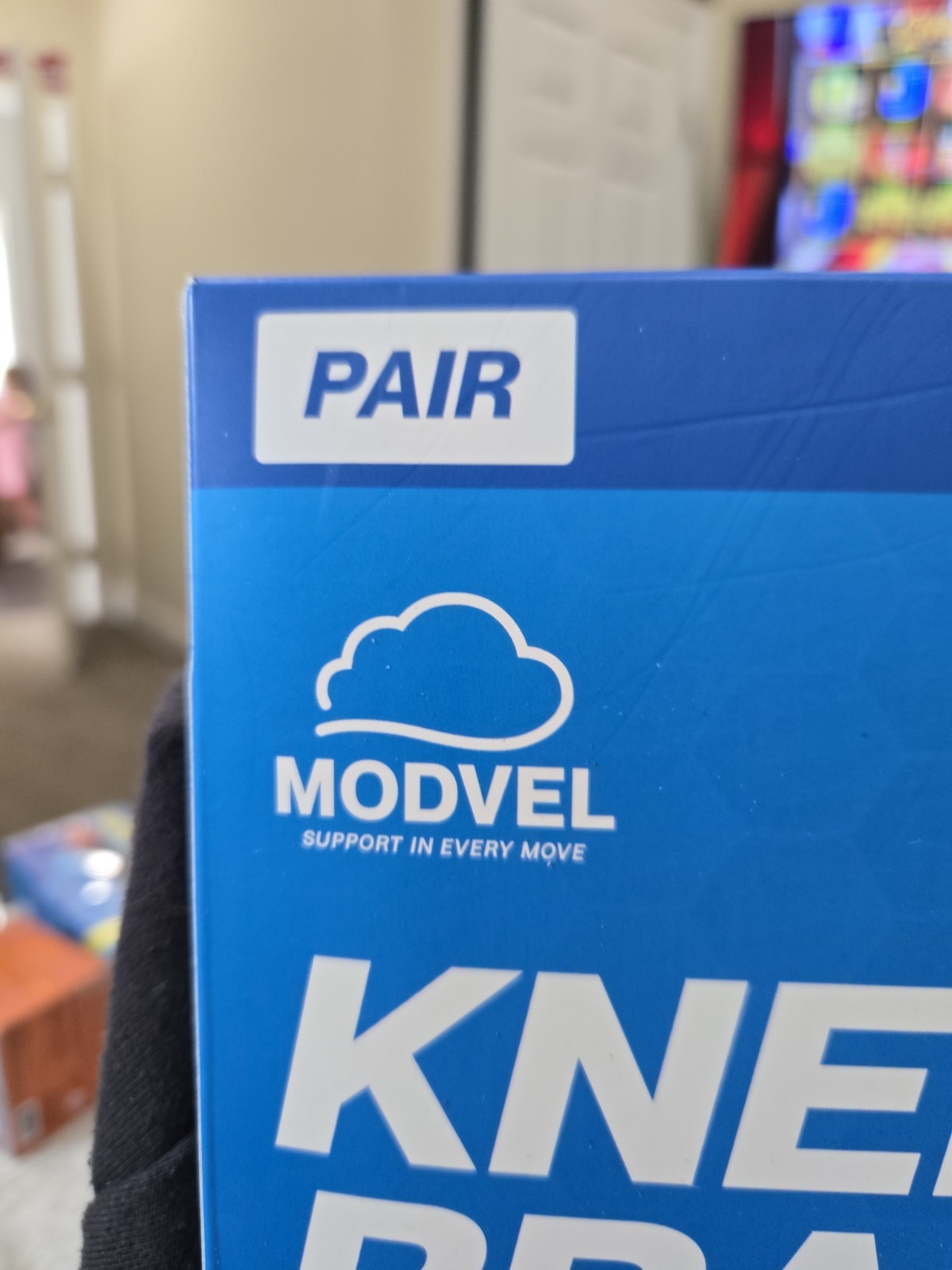 Modvel Knee Brace Pair XXXL Compression Breathable Non-Slip Flexible Black/Blue