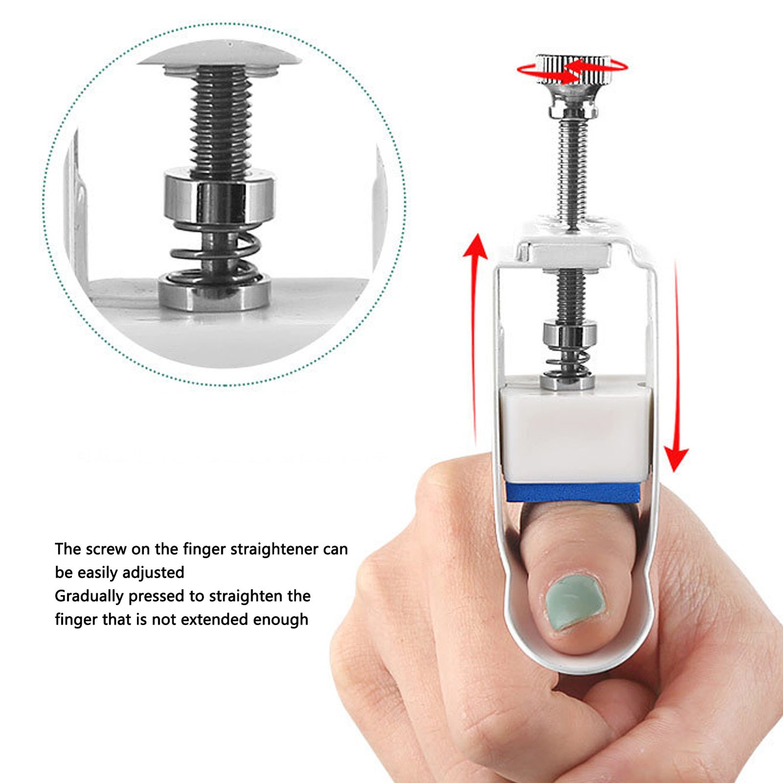 Finger Straightener Splint Adjust Curved Force Aluminum Fixture Finger Support