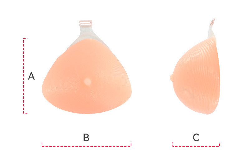 Portable hook silicone post-operative breast prosthesis light breast prosthesis