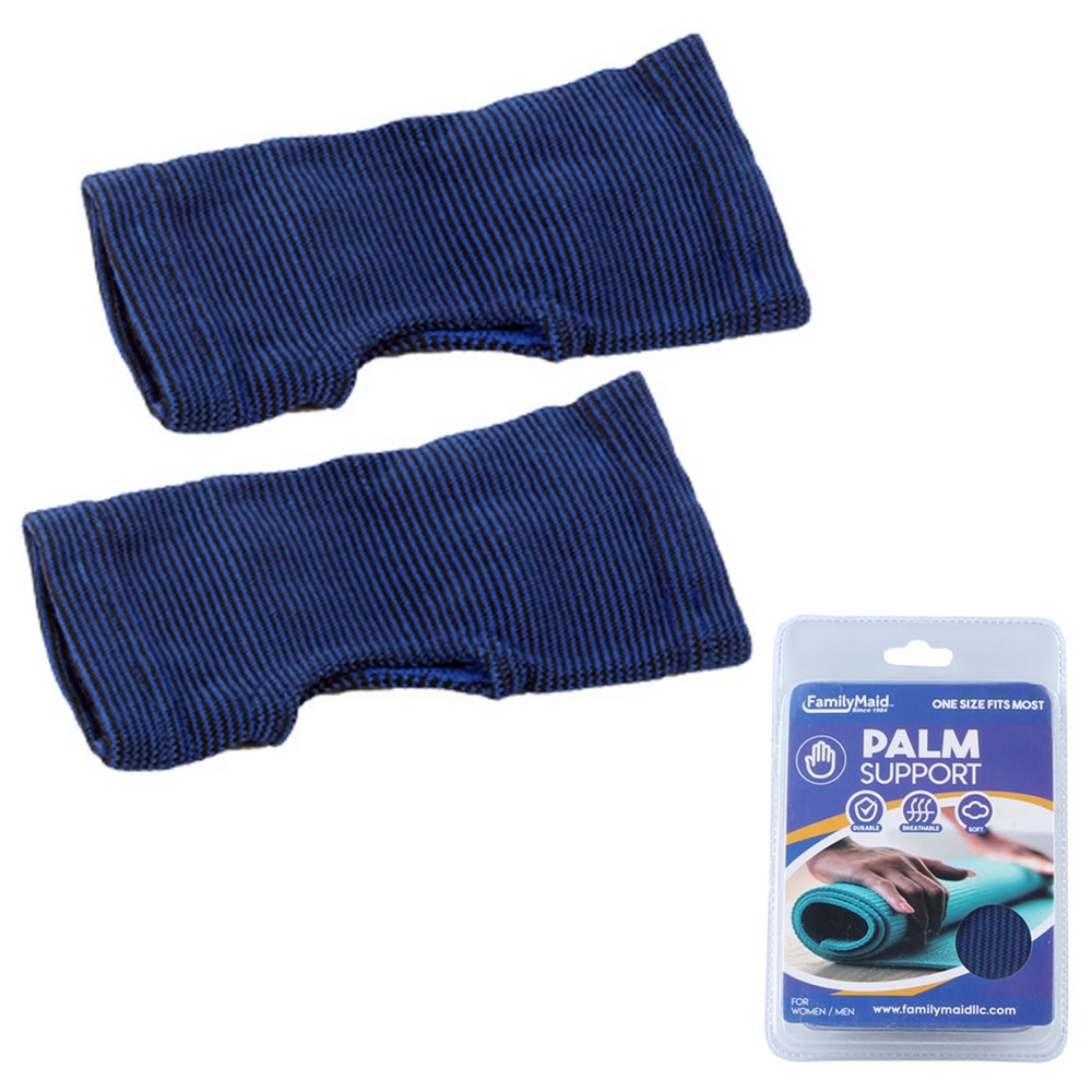 Set of 2 Palm Wrist Hand Elastic Compression Brace for Carpal Tunnel Support
