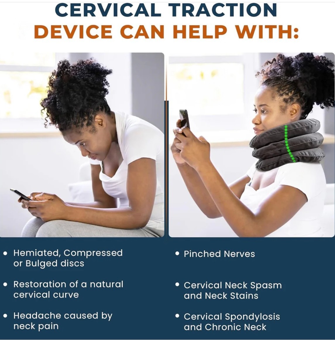 Cervical Neck Traction Device Collar Brace Support Pain Relief Stretcher Therapy