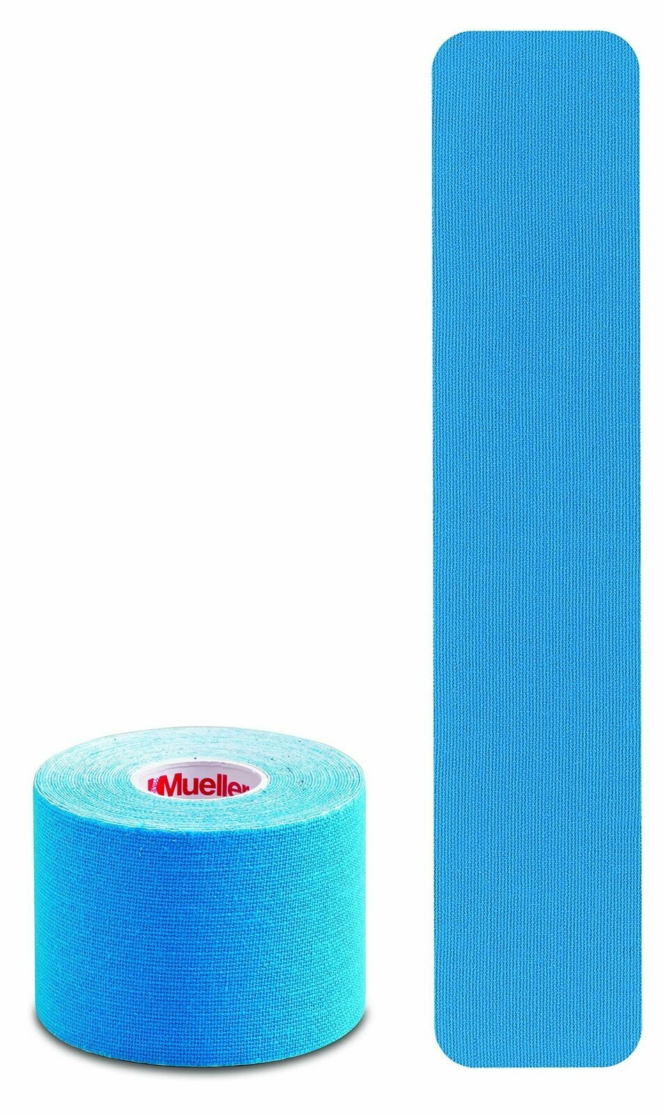 Mueller Sports Medicine Kinesiology Tape Pre-Cut Strips, Blue, 20 Strips 2×9.75