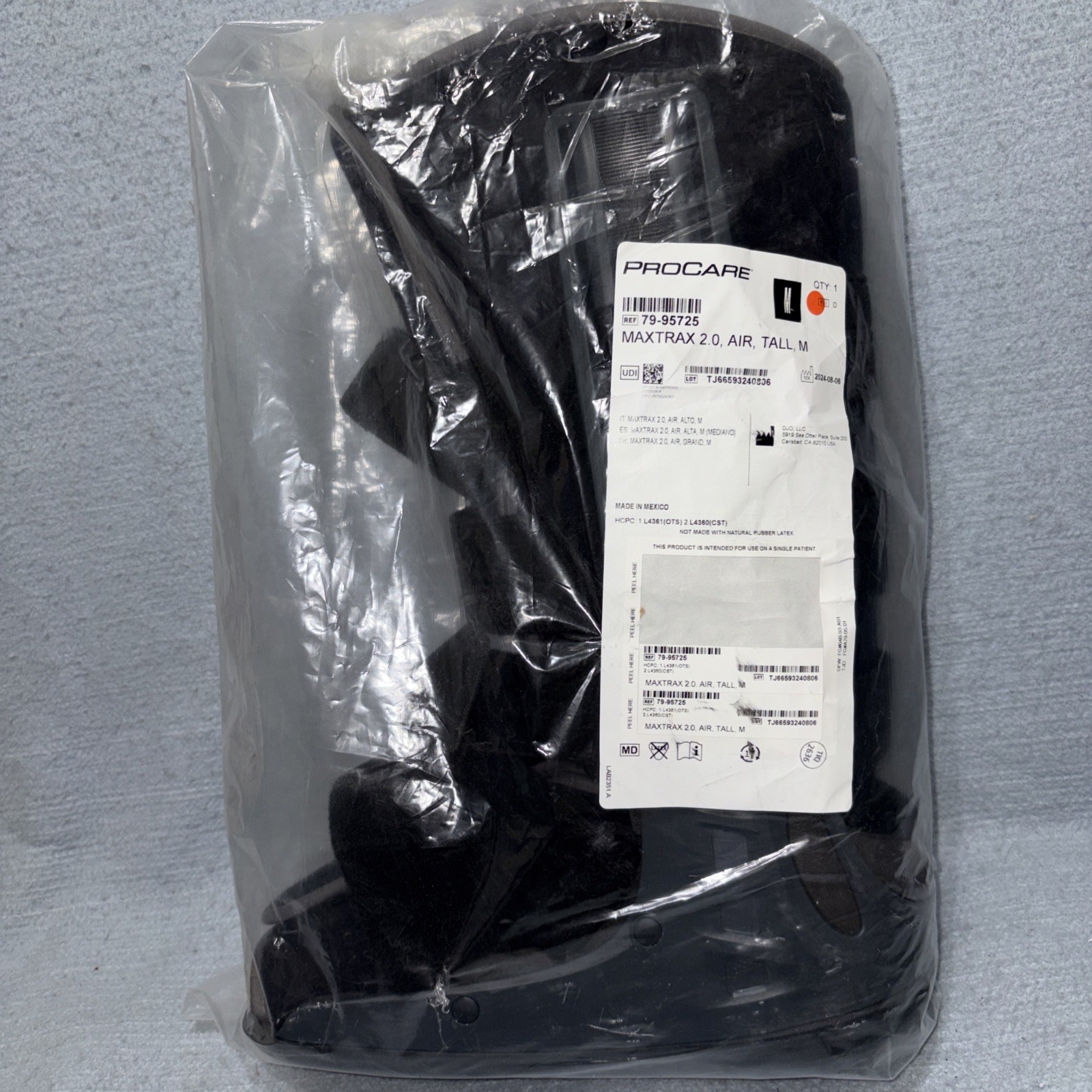 New Donjoy Maxtrax 2.0 Air Orthopedic Tall Walking Cast -Medium – Black New