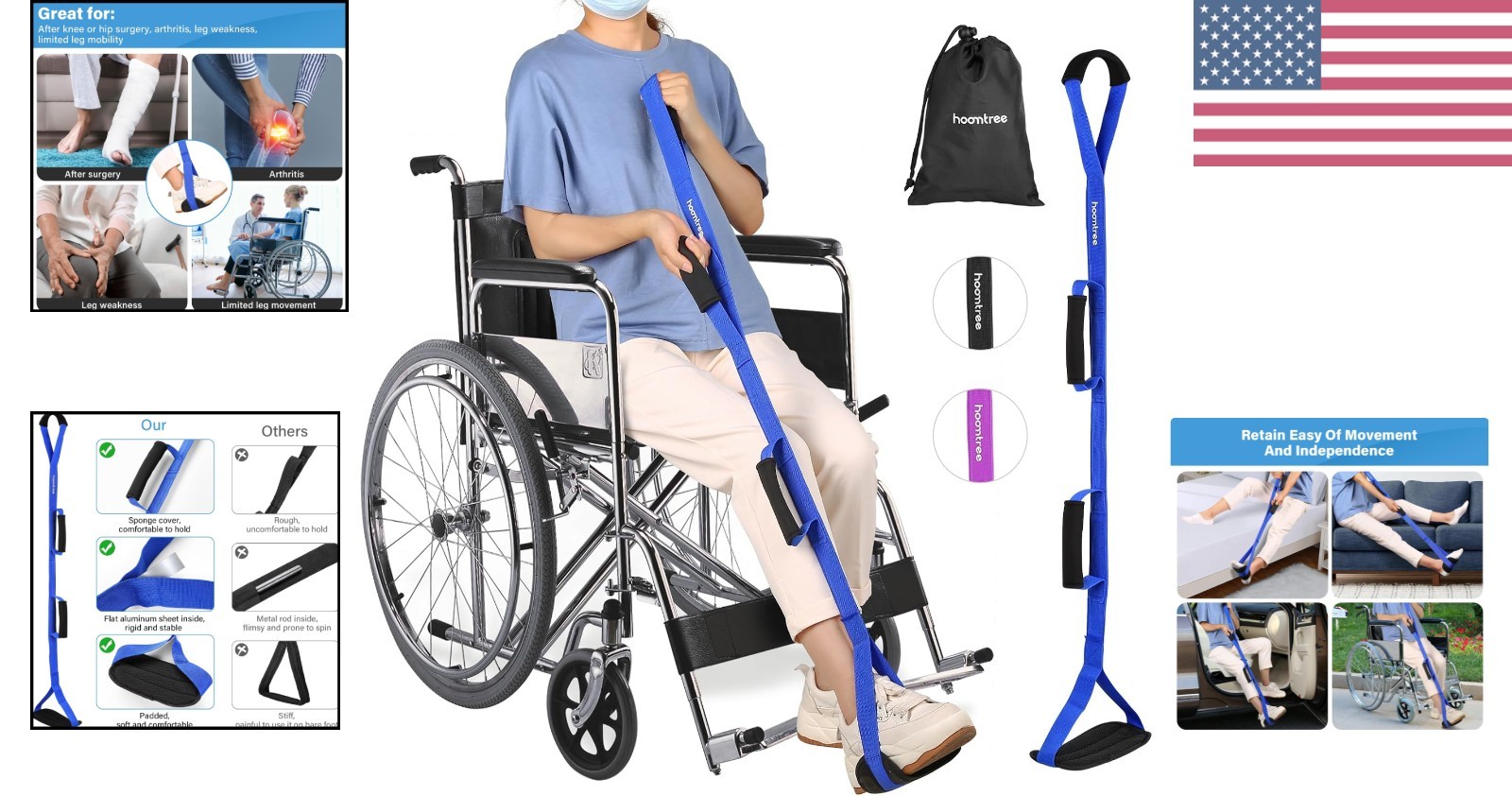 Lightweight Leg Lifter Strap 35 Inches – Essential Aid for Post-Surgery Mobility