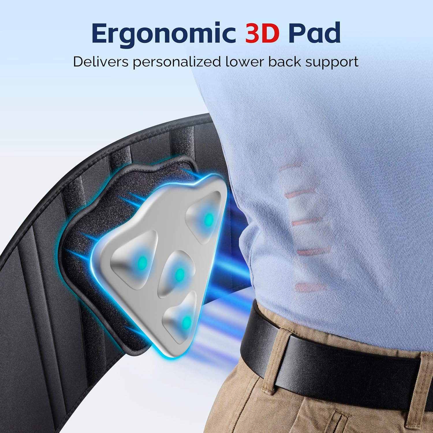 Back Brace for Men Lower Back, Lumbar Support Belt- Back Pain, Adjustable Suppor