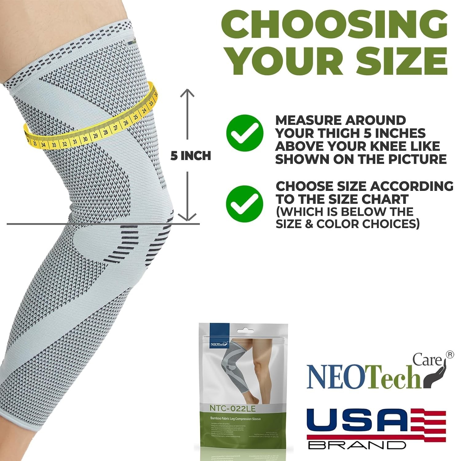Comfort Fit Large Knee & Leg Brace – Breathable Fabric for Post-Surgery Recovery