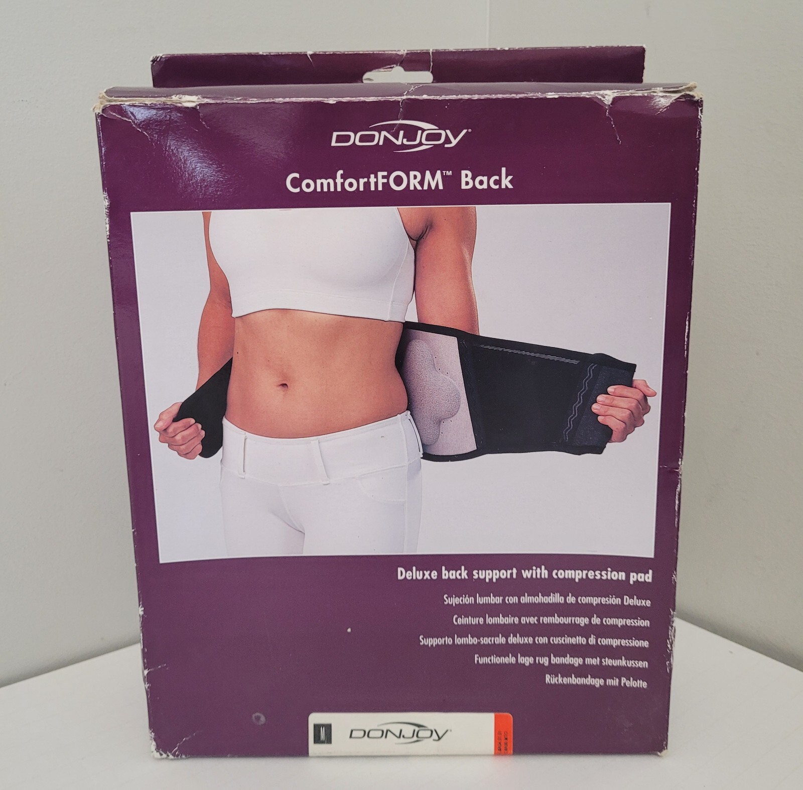 Medium Comfort Form DonJoy Back Lumbar Support With Compression Pad EUC