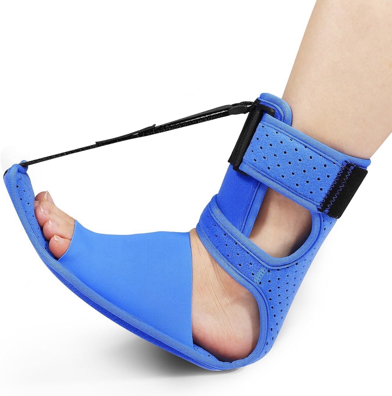 KTSAY Upgrade Plantar Fasciitis Night Splint & Relief Brace with small, Blue