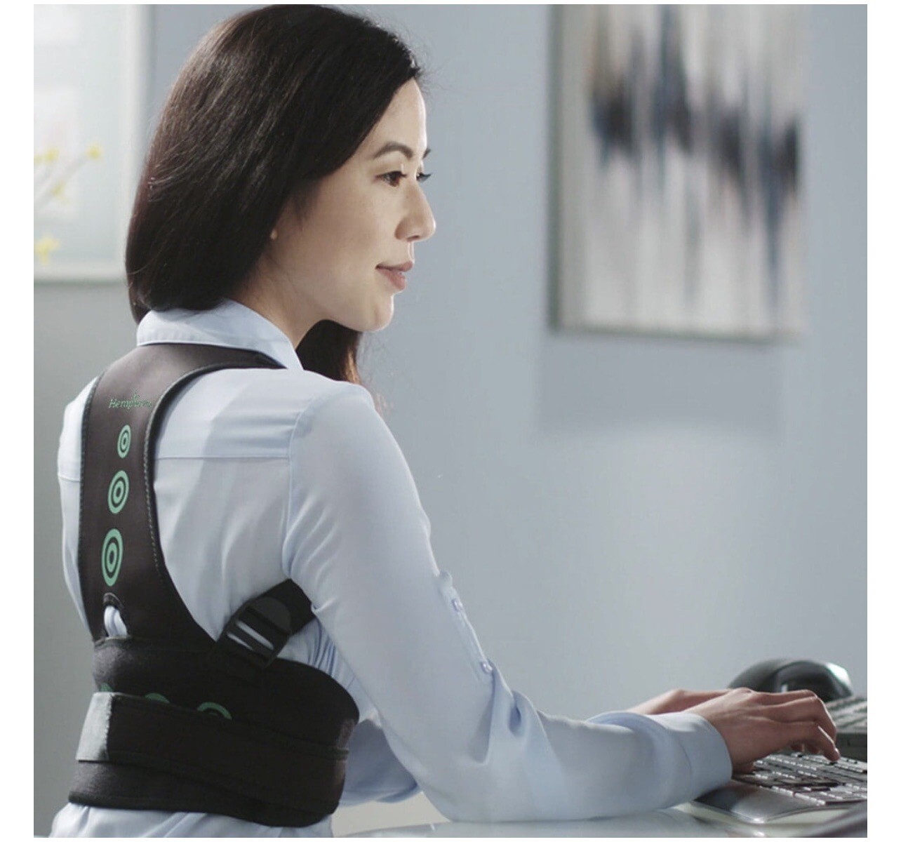Hempvana Arrow Posture – Fully Adjustable Posture Support Adult (S/M)New In Box