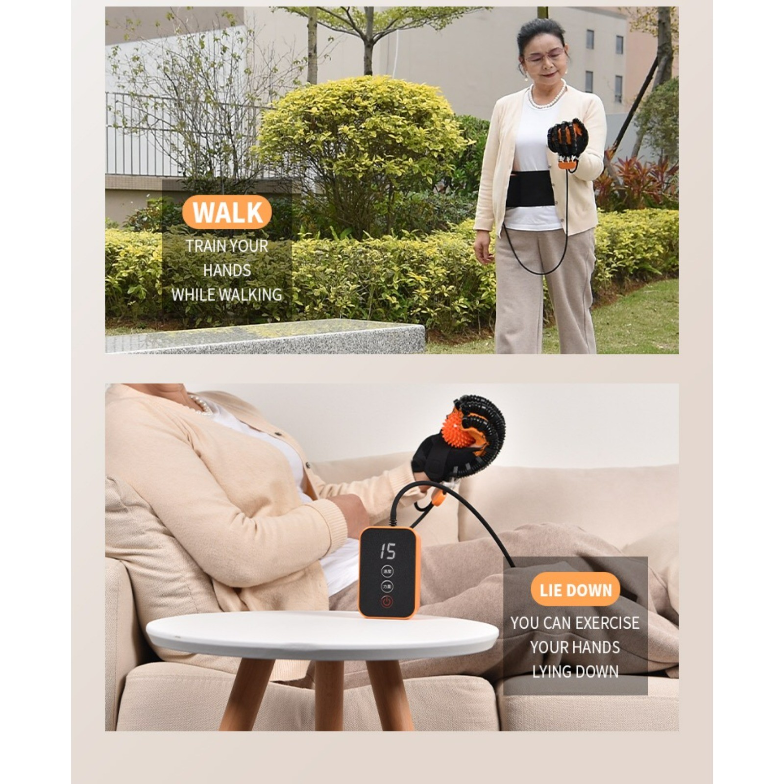 Robotic Hand Training Glove Rechargeable Individual Finger Exercise Portable