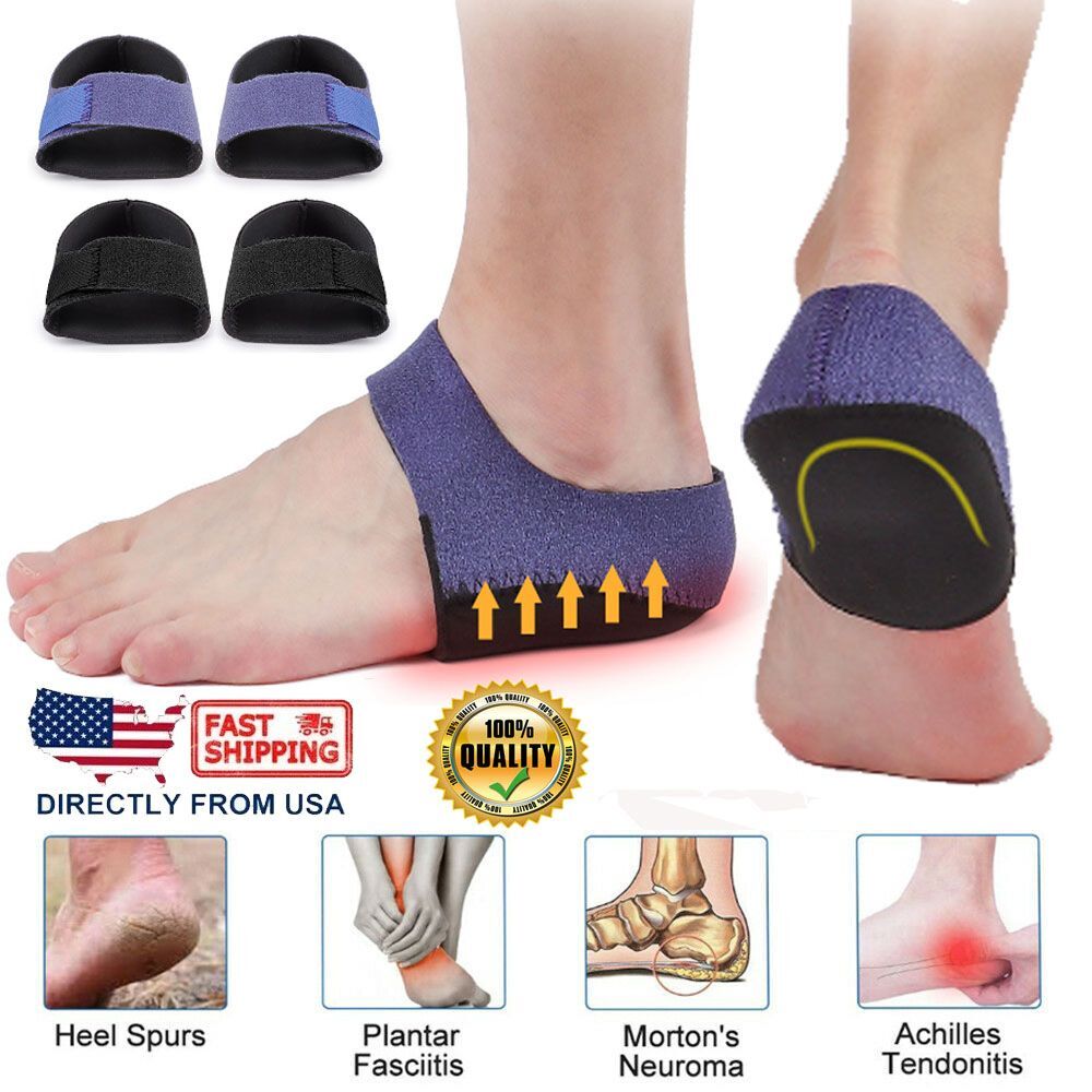 2x Plantar Fasciitis Arch Wrap Support Foot Pain Relief Heel Therapy Socks Brace