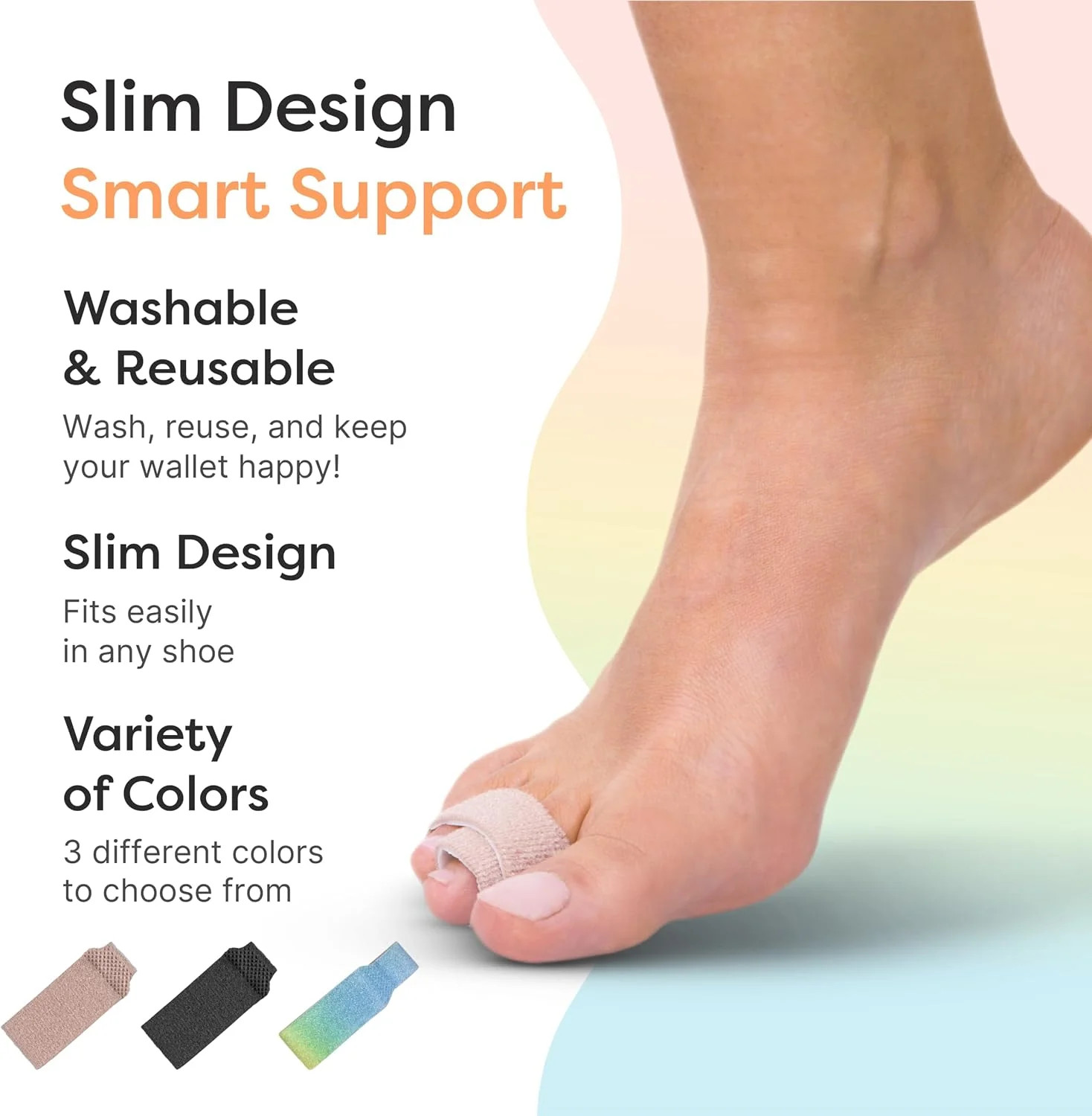 ZenToes Hammer Toe Straightener, Broken Toe Splint & Buddy Wraps, 4 Ct | Buddy t