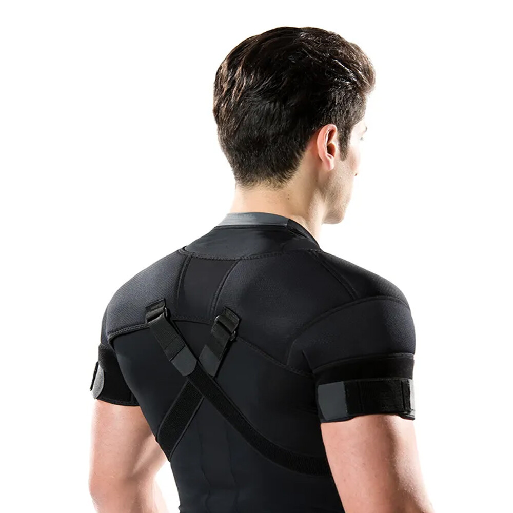 US Adjustable Shoulder Brace Support Double Compression Sleeve Joint Pain Relief