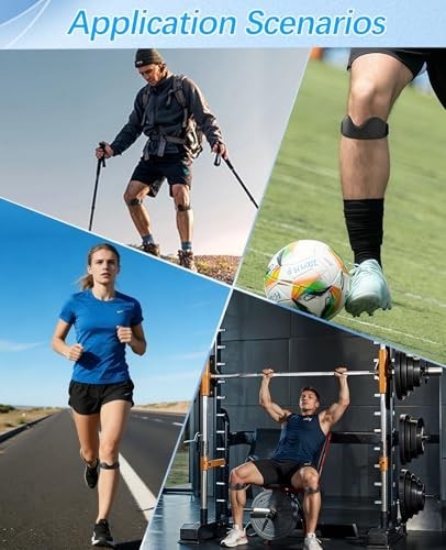 Adjustable Silicone Patellar Tendon Support Strap 2 Pack for Knee Pain Relief –