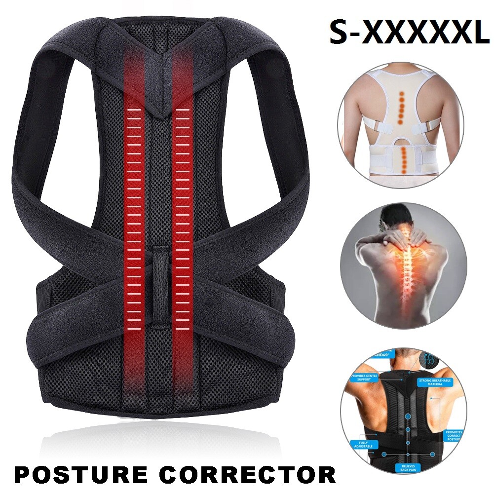 Scoliosis Posture Corrector Back Support Belt Round Shoulder Brace Lumbar Belt