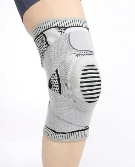 1 Pair Copper Knee Brace Knee Support w/ Patella Gel Pad & Side Stabilizers XL