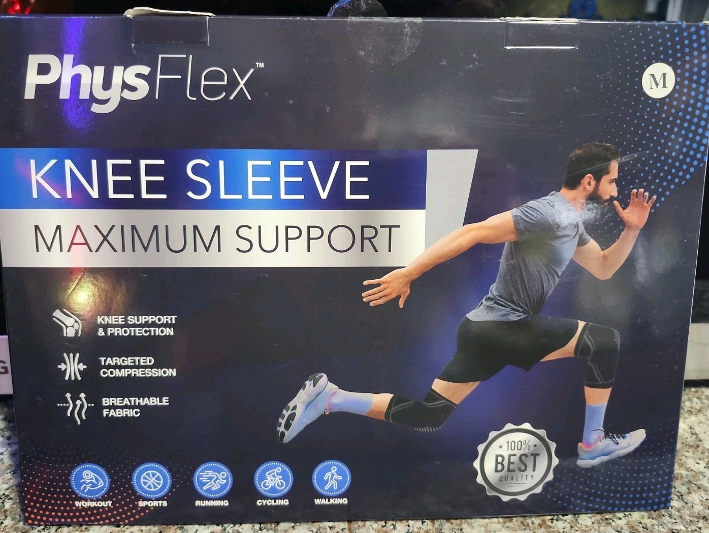 Physflex knee sleeve maximum Targeted support size, Size Medium Brand NEW!