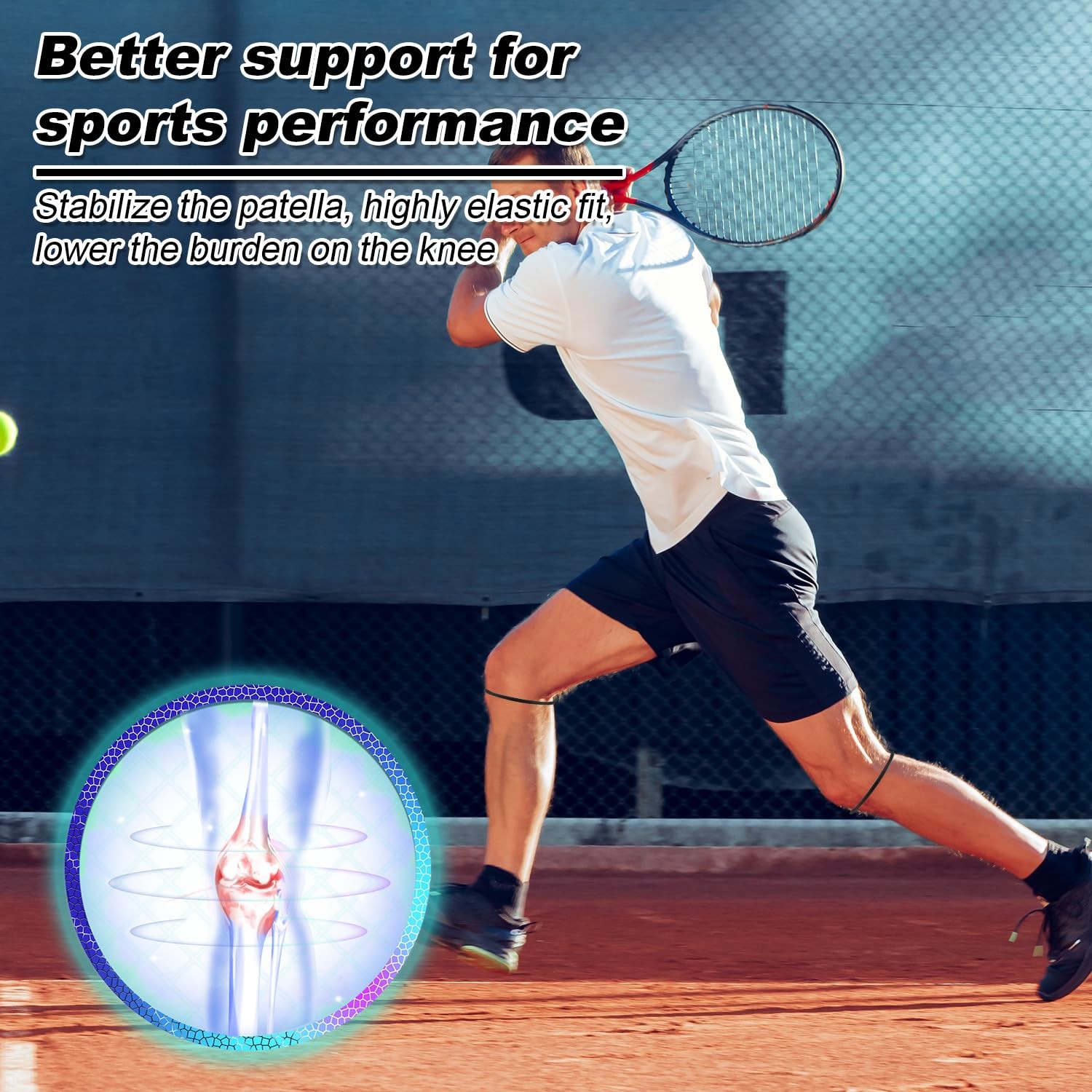 Patellar Tendon Support Strap Knee Band Silicone
